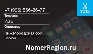Кто звонил с 9965668677 - регион и оператор